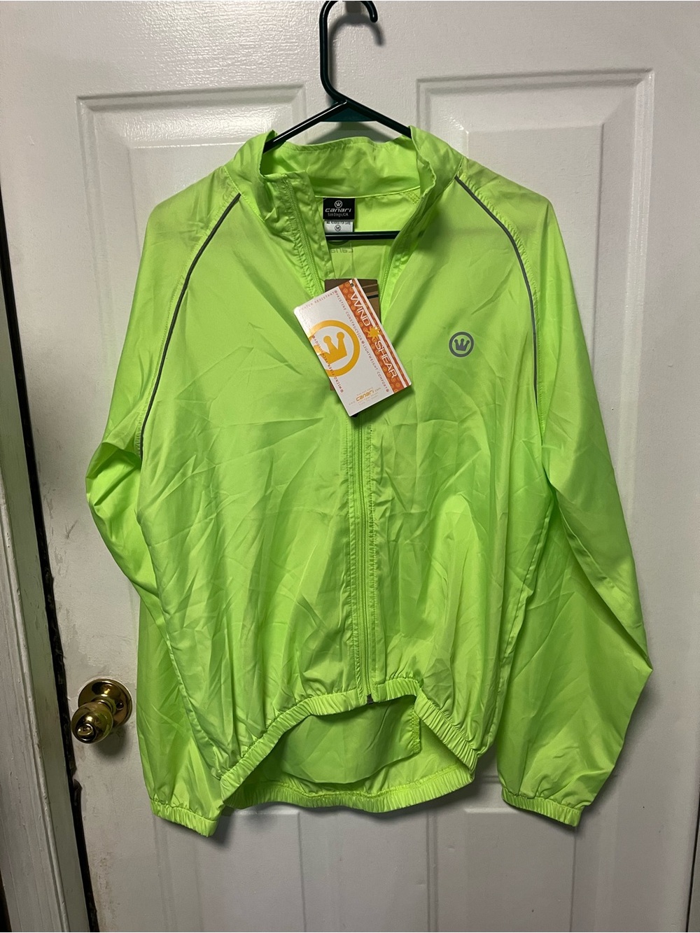 Canari Neon Lime Green Cycling Jacket NWT size medium